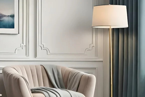 Gemütliche Leseecke mit Stehleuchte