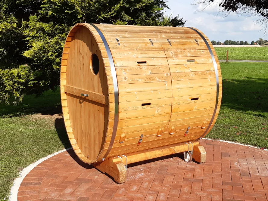 Fasssauna aus Holz