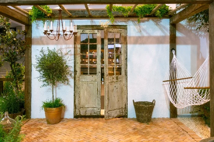 Gartenhaus mit Hängematte