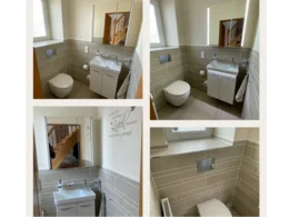 Toilette mit Waschbecken