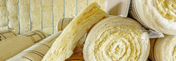 Rollen aus Glaswolle