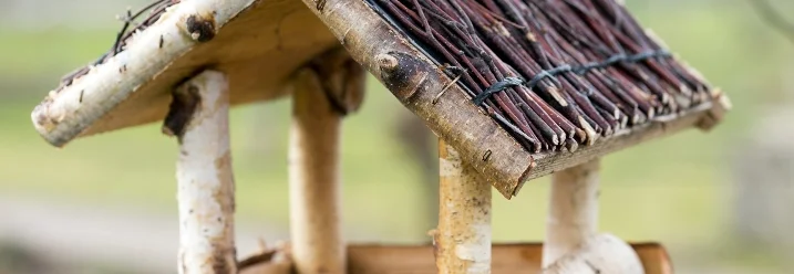 Vogelhäuschen aus Birkenholz