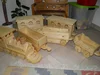 Hölzerne Spielzeugeisenbahn