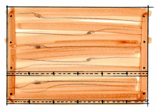 Holzrahmen mit Maserung