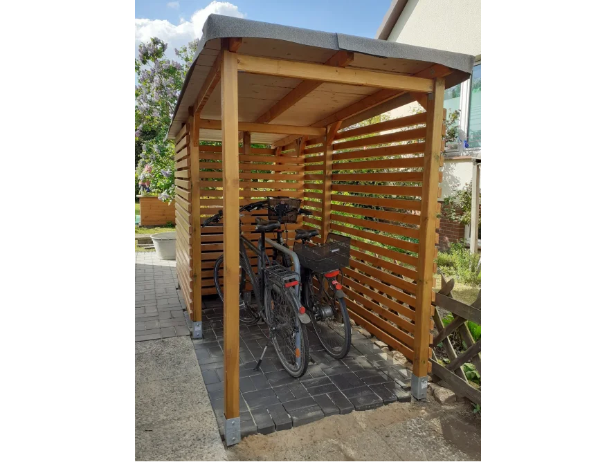 Fahrradständer aus Holz
