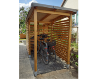 Fahrradständer aus Holz