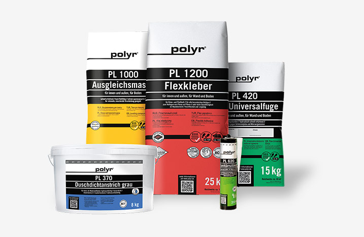 Sortiment polyr Fliesenchemie