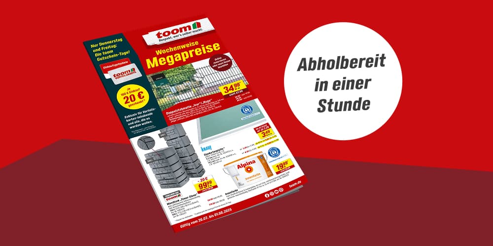Abholbereit in einer Stunde
