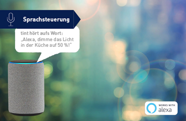 Tint funktioniert mit Alexa