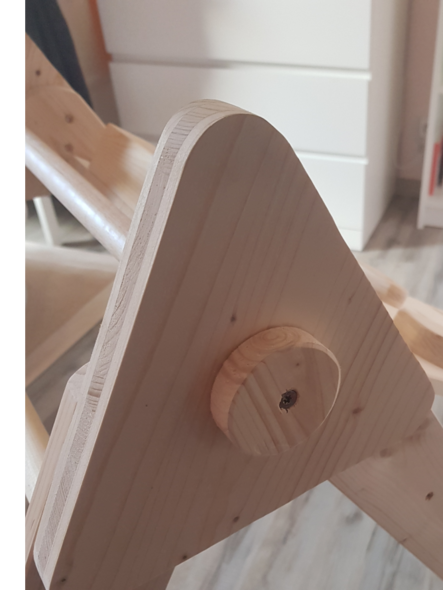 Holzverbindung eines Kletterdreiecks