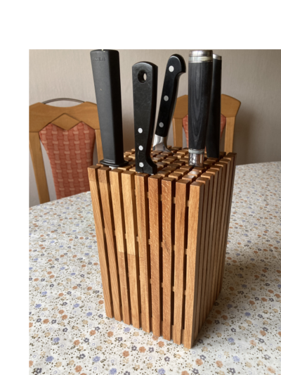 Holz Messerblock mit Messern