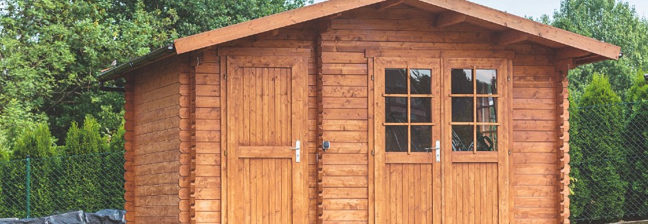 Gartenhaus selber bauen Ein Gartenhaus aus Holz.