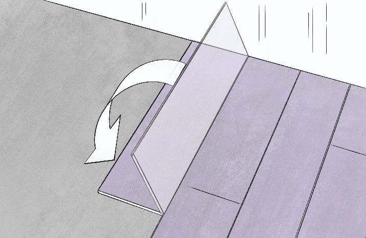 Illustration des Fold-Down-Systems. 