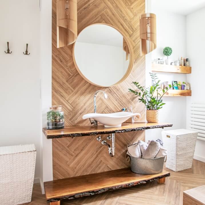 Bad mit Holz gestalten
