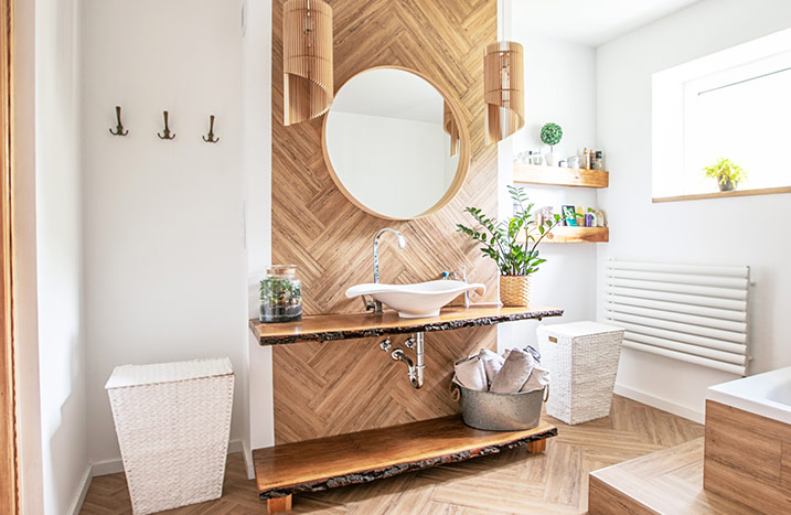 Badezimmer Holz nachhaltig