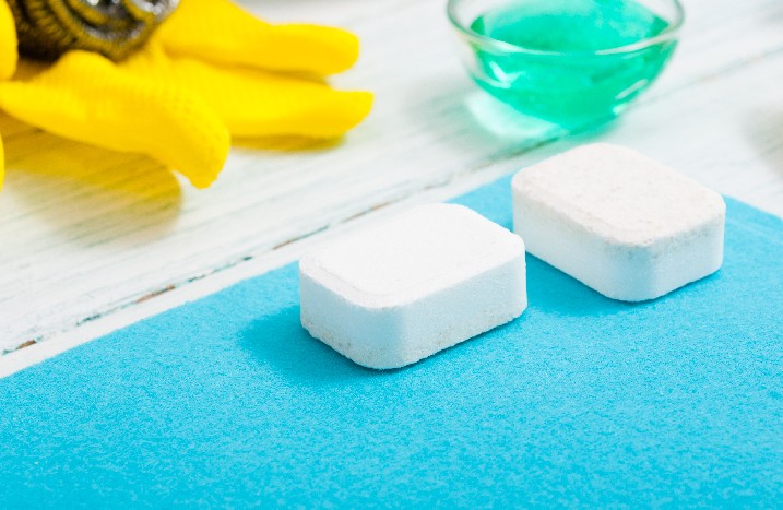 Spühlmaschinentabs Tabs reinigen putzen Putzmittel Handschuhe