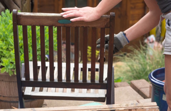 Hand lackiert Gartenstuhl aus Holz