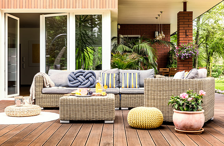 Stil einer Terrasse