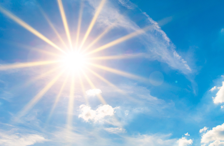 Sonne am Himmel