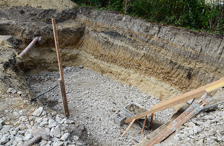 Teichgrube wurde ausgehoben