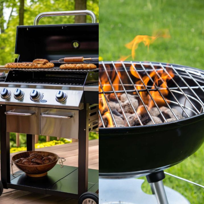 Gasgrill oder Holzkohlegrill