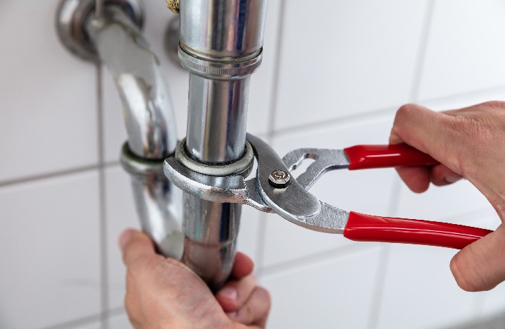 Rohrmontage Waschbecken