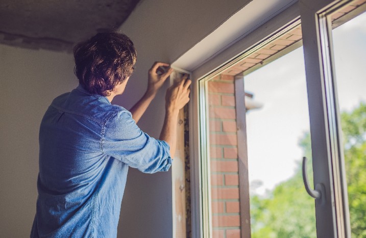 Fenster wird von innen abgedichtet