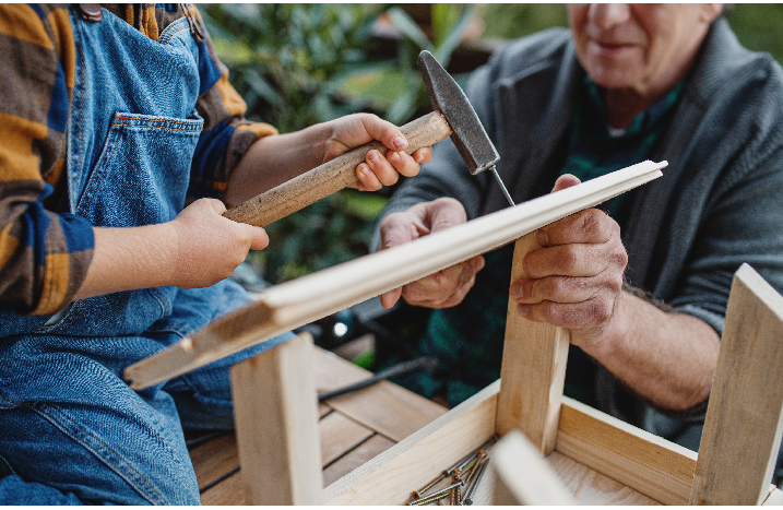 Nahaufnahme vom Handwerken