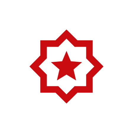 Roter Rabattstern als Icon