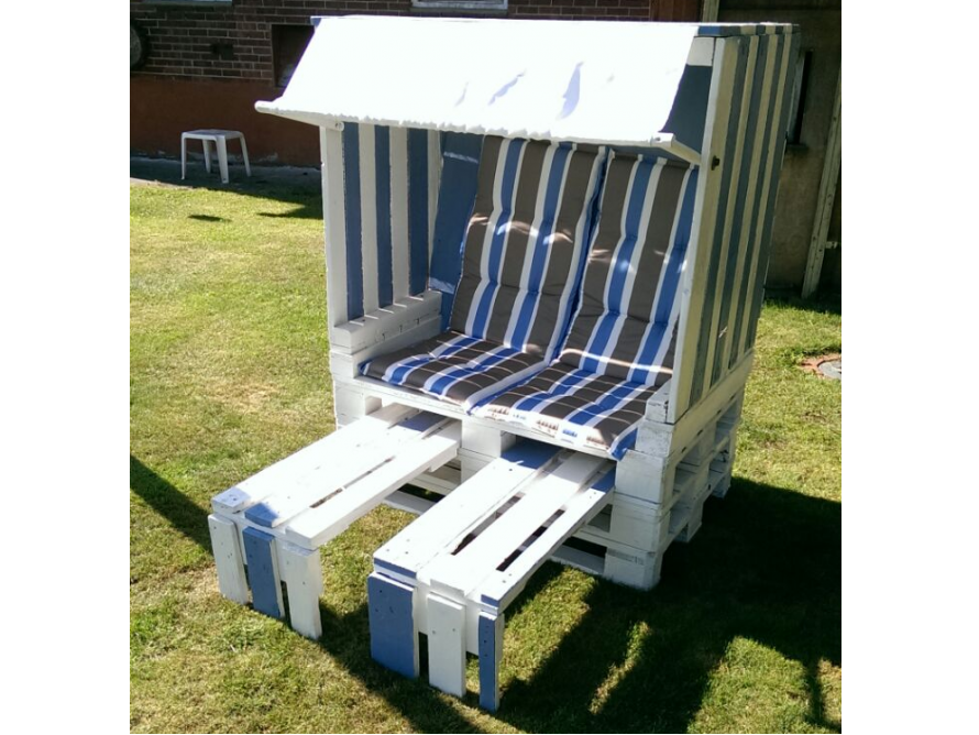 Paletten Strandkorb 