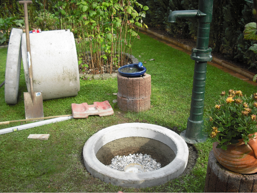 Bau eines Brunnens