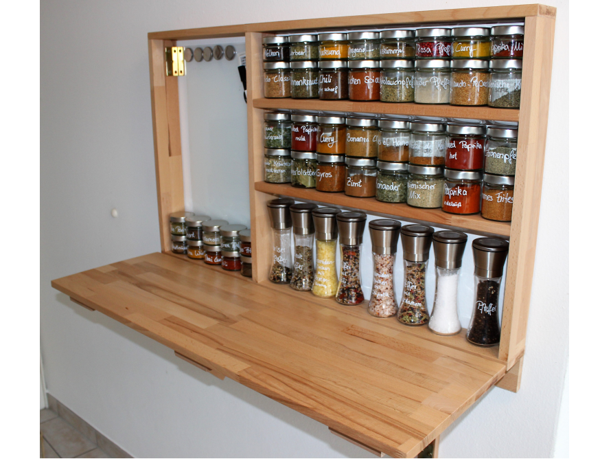 Gewürzregal mit Klapptisch