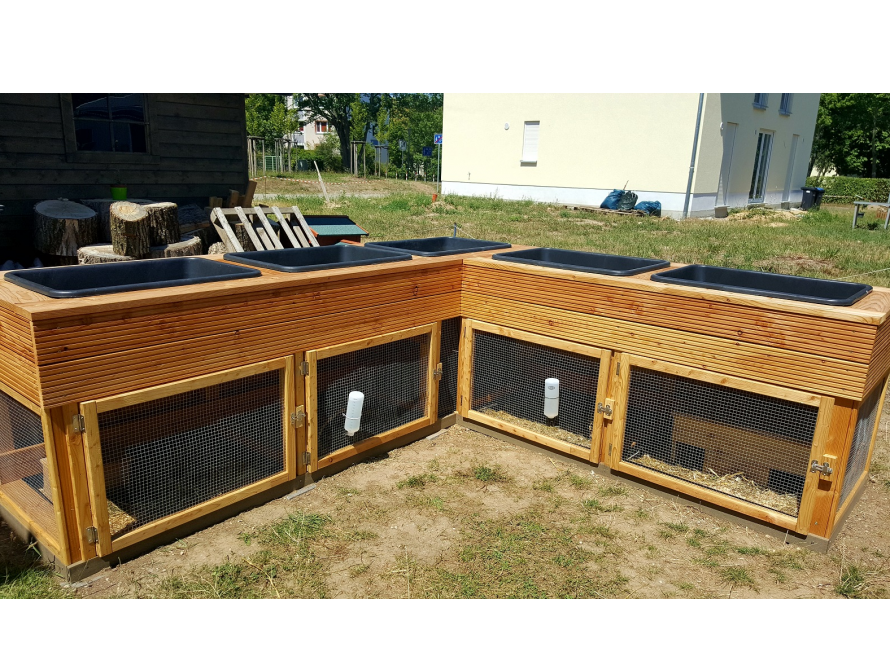 Meerschweinchen-Hochbeet