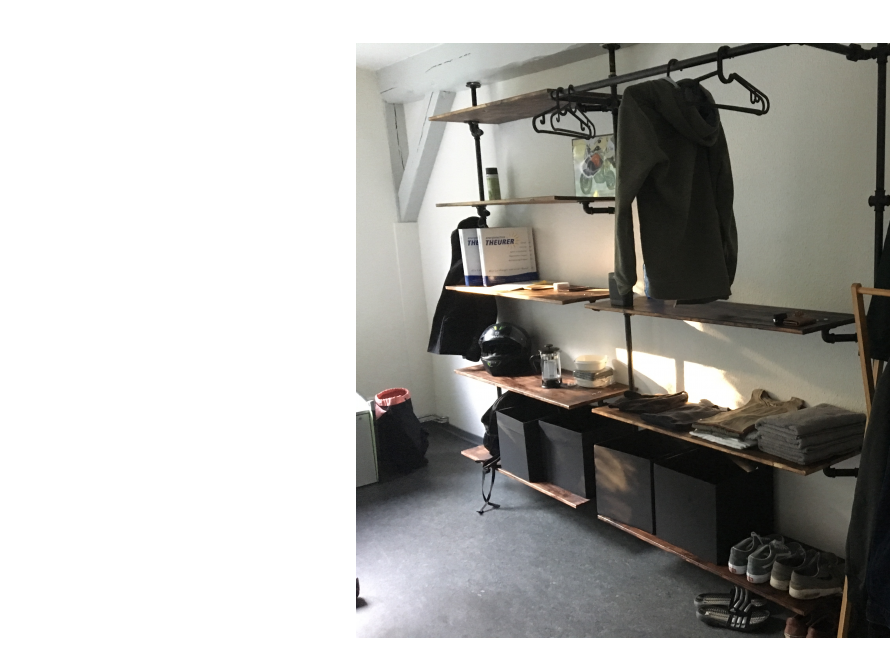 Regal aus Gewinderohren