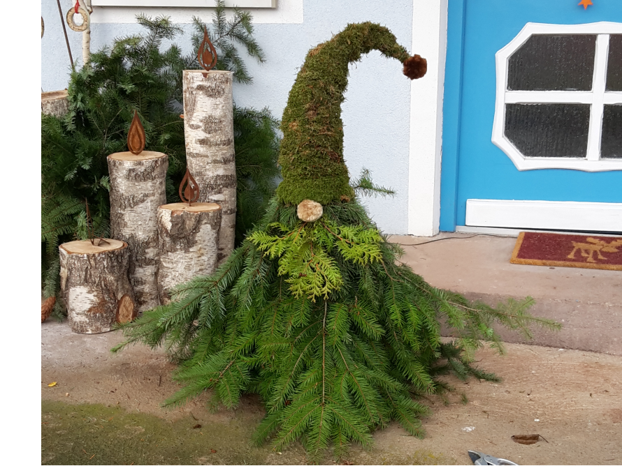 Winterwichtel aus Tannenzweigen