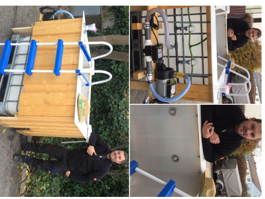Selbstgebauter Whirlpool aus Holz