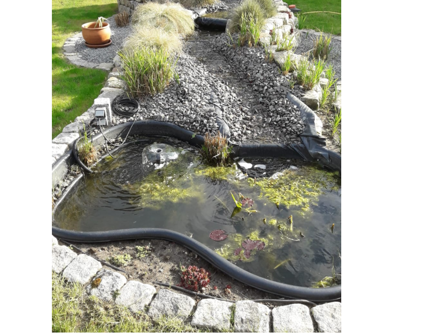 Kleiner Teich mit Springbrunnen