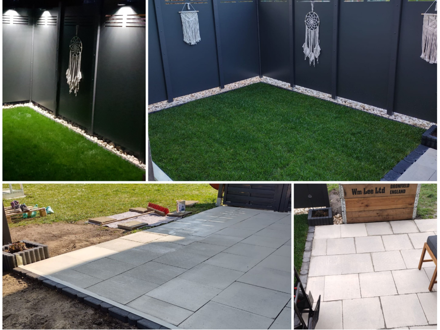 Gartenarbeit: Bau einer Terrasse mit Sichtschutz