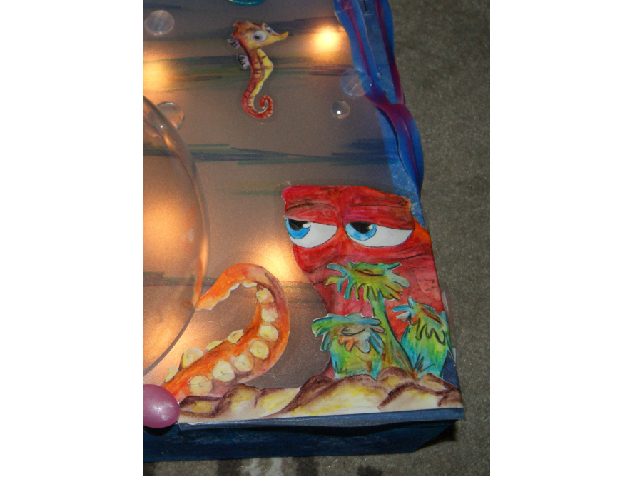 Zeichnung von Nemo und einem Seepferdchen