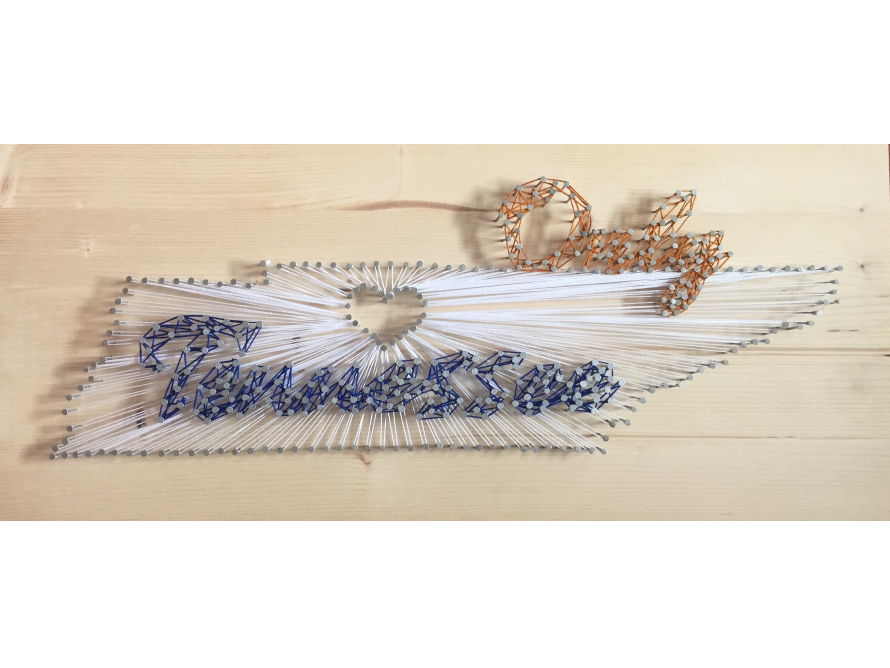 Fadenbild Tennessee mit Herz