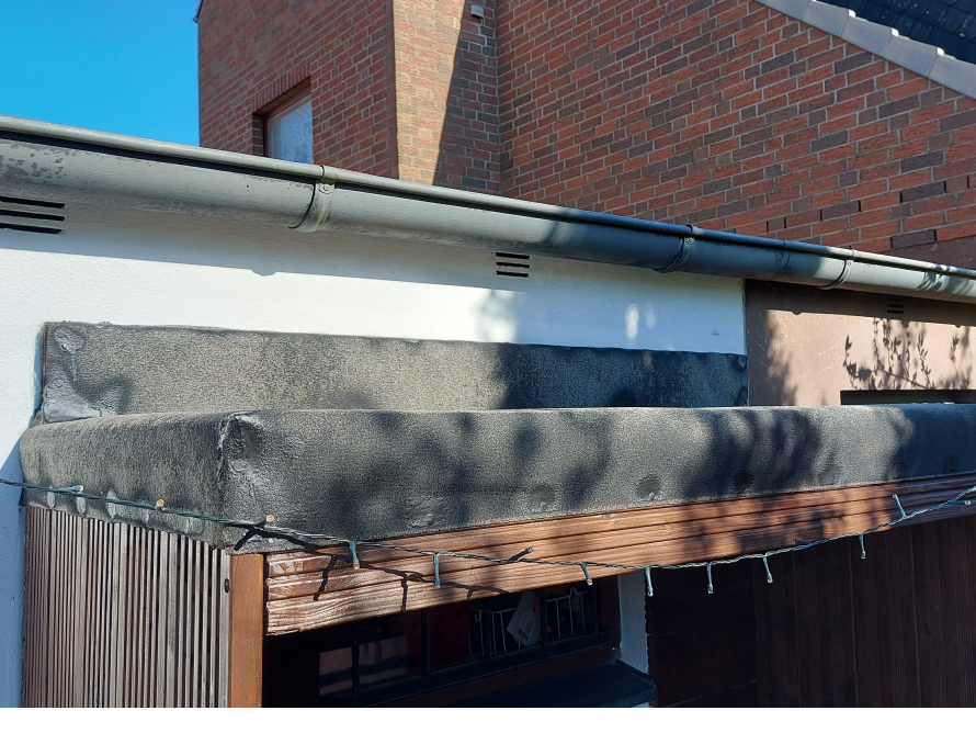 Gartenhaus-Dach im Bau