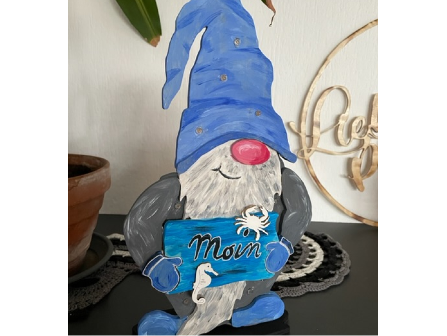 Handgemachter maritimer Deko-Gnom