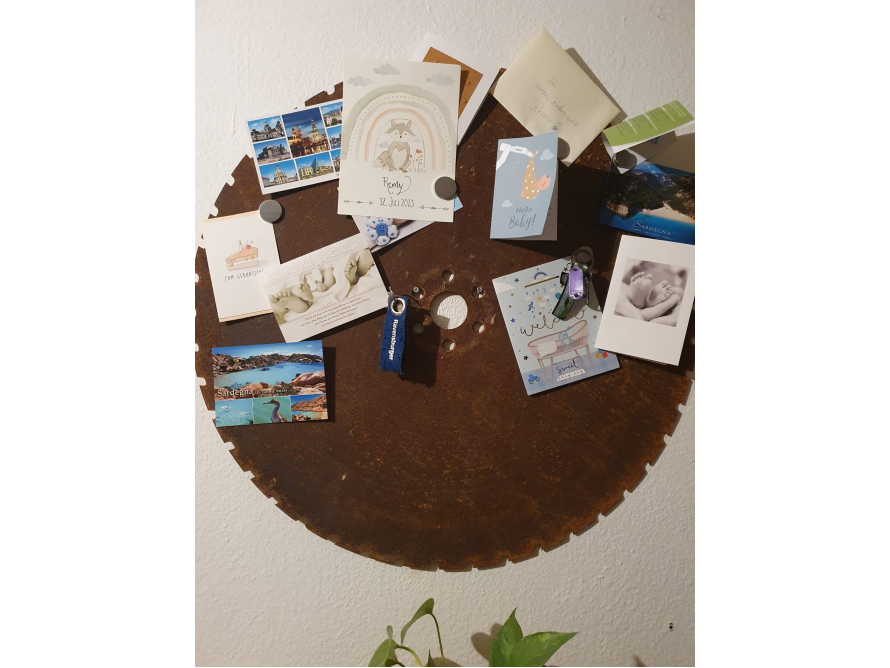 Memoboard aus Kreissägeblatt