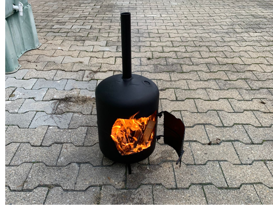 Selbstgebauter Ofen aus Gasflasche