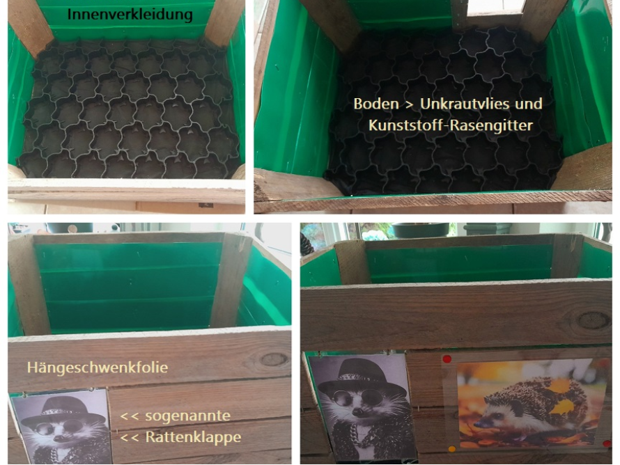 Igelunterschlupf im Bau