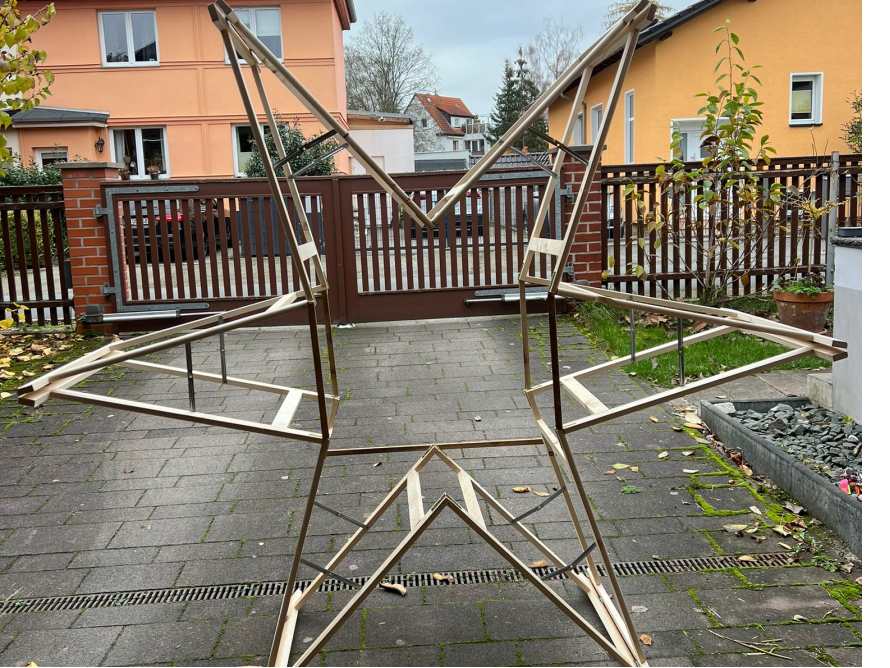 Holzbockstern für Weihnachten