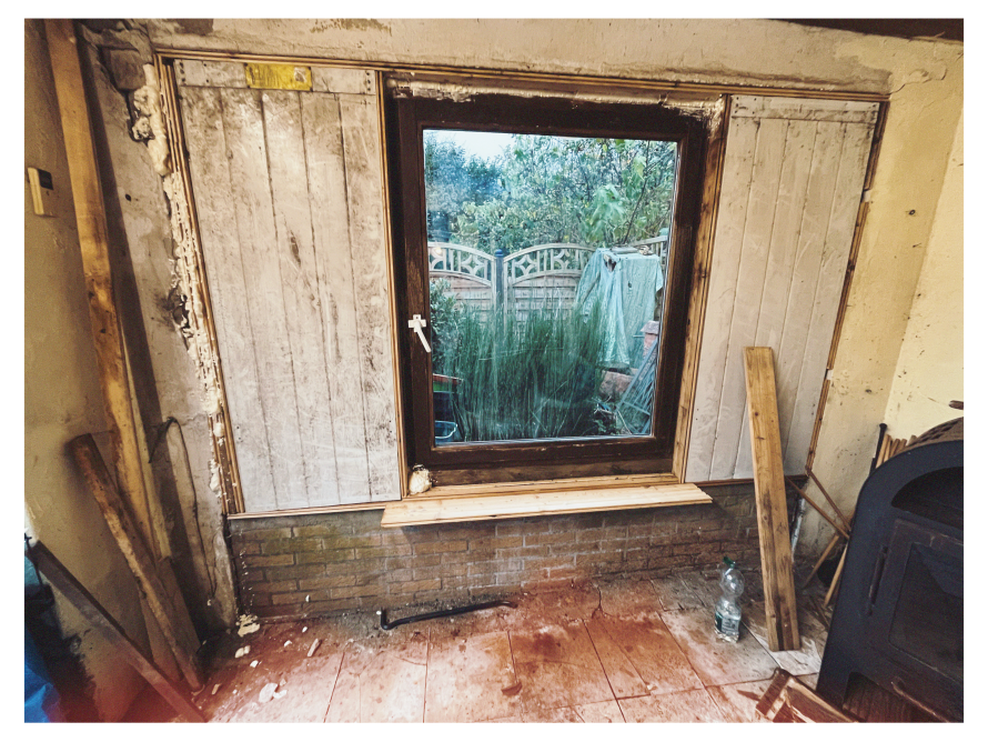 Rohbau eines Gartenhauses