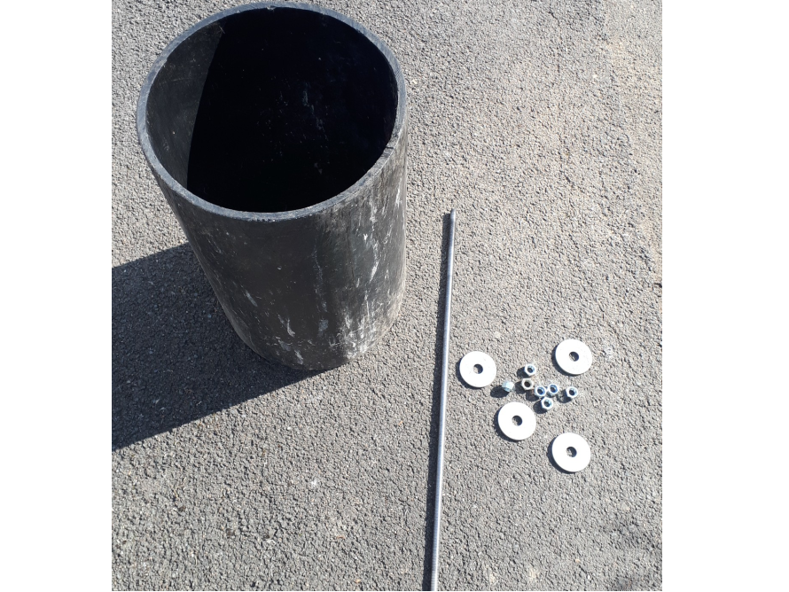 Rohr, Stange, Schrauben und Muttern