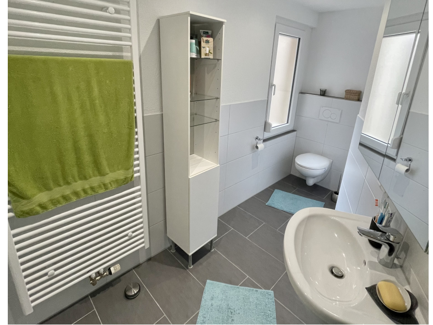 Modernes Badezimmer mit Dusche und WC