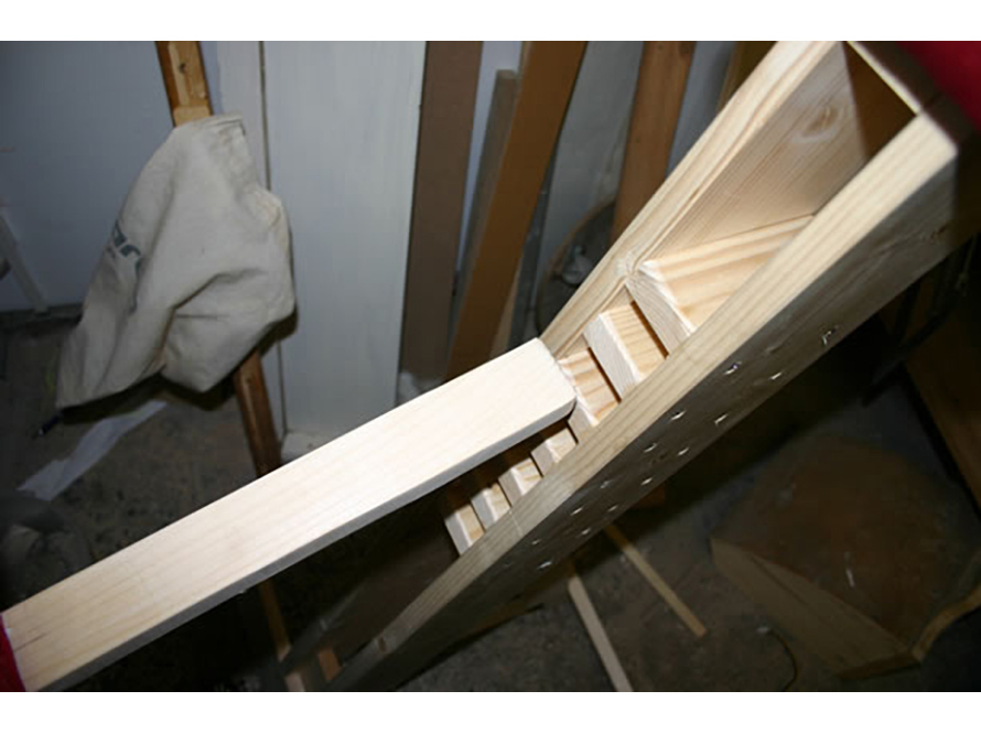 Holzgerüst für ein Gartenhaus